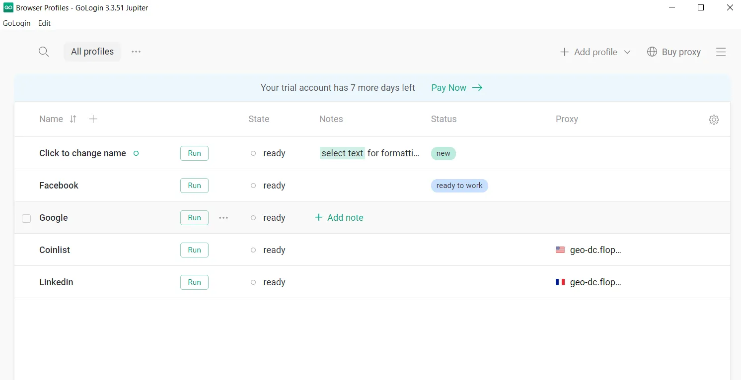 Instructions for downloading and installing GoLogin